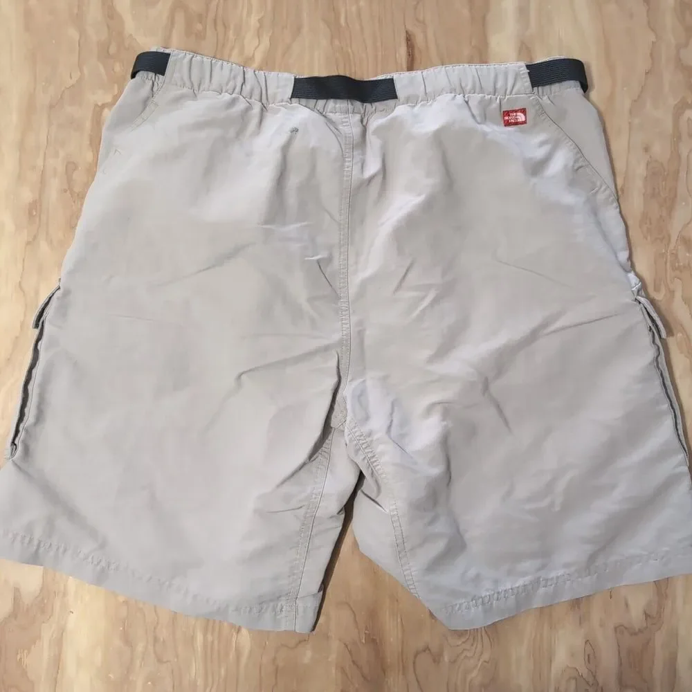 The North Face Men's XL 36x10 Cargo Nylon Shorts Pocket Zip Belted Elastic Waist